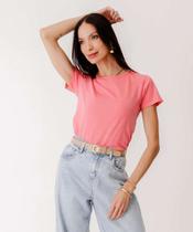 Blusa Feminina Básica Flamê Manga Curta Marisa-50009