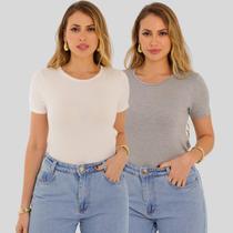 Blusa Feminina Básica Lisa Primavera Verão Viagem Natal Final de Ano Casual Blusa Feminina Básica Lisa Primavera Verão Viagem Natal Final de Ano Casual