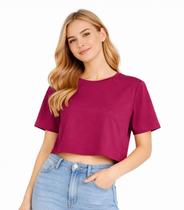 Blusa Feminina Básica Malha Suplex Infinita Cor Roxo Blusa Feminina Básica Malha Suplex Infinita Cor Roxo