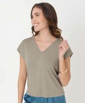 Blusa Feminina Básica Manga Curta Marisa-00006