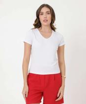 Blusa Feminina Básica Manga Curta Marisa-88010 Blusa Feminina Básica Manga Curta Marisa-88010