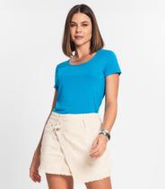 Blusa Feminina Básica Visco Tricot Rovitex Azul Blusa Feminina Básica Visco Tricot Rovitex Azul