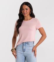 Blusa Feminina Básica Visco Tricot Rovitex Rosa Blusa Feminina Básica Visco Tricot Rovitex Rosa
