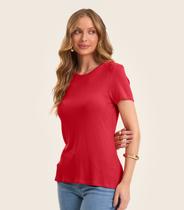 Blusa Feminina Básica Visco Tricot Rovitex Vermelho Blusa Feminina Básica Visco Tricot Rovitex Vermelho