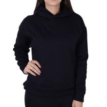 Blusa Feminina Basico.Com Moletom Cropped Preta - 10001