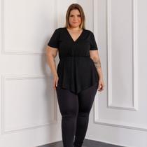 Blusa Feminina Bata Decote V Plus Size, Linda , Sexy, Estilosa, Festa