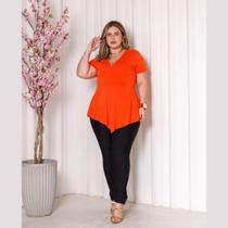 Blusa Feminina Bata Decote V Plus Size