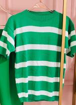 Blusa feminina Bella Femme verde e branca Blusa feminina Bella Femme verde e branca
