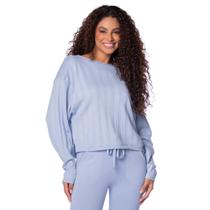 Blusa Feminina Biamar Algodão Manga Vazada Azul Claro Blusa Feminina Biamar Algodão Manga Vazada Azul Claro