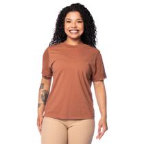 Blusa Feminina Biamar Algodão Manga Vazada Marrom Blusa Feminina Biamar Algodão Manga Vazada Marrom
