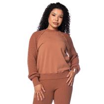 Blusa Feminina Biamar Algodão Pontos Vazados Marrom Blusa Feminina Biamar Algodão Pontos Vazados Marrom