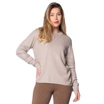 Blusa Feminina Biamar em Tricot Mullet Bege Escuro Blusa Feminina Biamar em Tricot Mullet Bege Escuro