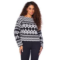 Blusa Feminina Biamar Geométrica Preto/Branco Blusa Feminina Biamar Geométrica Preto/Branco