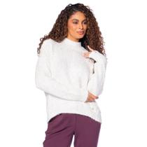 Blusa Feminina Biamar Gola Alta Branco Blusa Feminina Biamar Gola Alta Branco