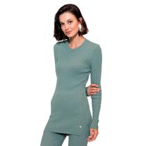 Blusa Feminina Biamar Manga Longa Tranças Verde
