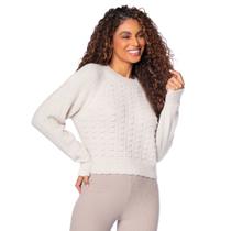 Blusa Feminina Biamar Ponto 3D Bege Claro Blusa Feminina Biamar Ponto 3D Bege Claro