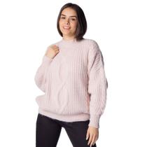 Blusa Feminina Biamar Tricot Ampla Rosa Claro