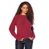 Blusa Feminina Biamar Tricot Fio Pluma Ralglan Bordo Blusa Feminina Biamar Tricot Fio Pluma Ralglan Bordo