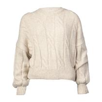 Blusa Feminina Biamar Tricot Trançado Bege Claro Blusa Feminina Biamar Tricot Trançado Bege Claro