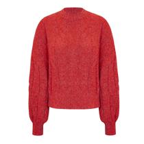 Blusa Feminina Biamar Tricot Tranças Vermelho Blusa Feminina Biamar Tricot Tranças Vermelho