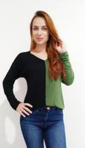 Blusa Feminina bicolor