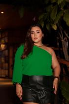 Blusa feminina blusinha bata plus size manga mula ajustável casual soltinha confortável Blusa feminina blusinha bata plus size manga mula ajustável casual soltinha confortável