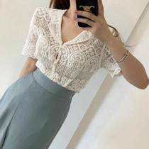 Blusa Feminina Boho de Verão - Renda, Manga Curta, Cardigan Transparente com Bordado