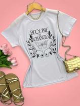 Blusa Feminina Borboleta Estilosa Blogueira Tendencia T shirt