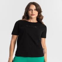 Blusa Feminina Bordado Nature Discreta Elegante Manga Curta Blusa Feminina Bordado Nature Discreta Elegante Manga Curta