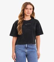 Blusa Feminina Box Com Strass Minty Preto
