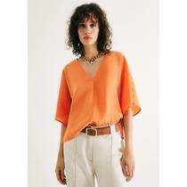 Blusa Feminina Box Em Peach Touch - Laranja P