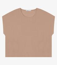 Blusa Feminina Box Em Sarja Lisa Endless Marrom Blusa Feminina Box Em Sarja Lisa Endless Marrom