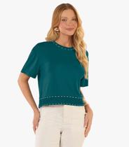 Blusa Feminina Box Viscotorcion Rovitex Verde Blusa Feminina Box Viscotorcion Rovitex Verde