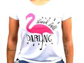 Blusa feminina by casual flamingo gola redonda