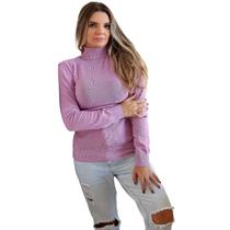 Blusa Feminina Cacharrel Gola Alta Inverno Com Elastano