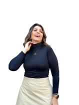 Blusa Feminina Cacharrel Gola Alta Segunda Pele Suplex Flanelada Até Plus Size