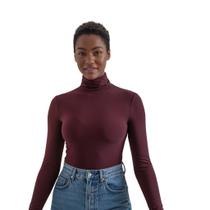 Blusa Feminina Cacharrel Justa Manga Longa Gola Alta Basica Frio Blusa Feminina Cacharrel Justa Manga Longa Gola Alta Basica Frio