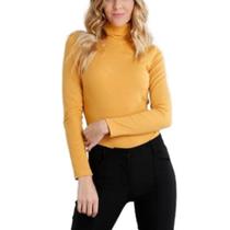 Blusa feminina cacharrel manga longa e gola alta