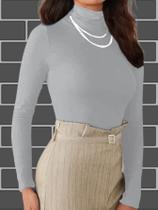 Blusa Feminina Cacharrel Manga Longa Inverno Estilosa Lisa