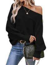 Blusa feminina Cakulo, sem ombro, outono de 2024, preta M