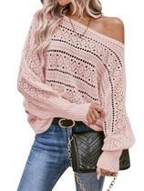 Blusa feminina Cakulo, sem ombros, outono de 2024, rosa M