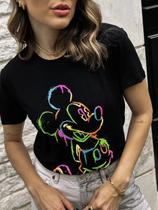 Blusa feminina camiseta personagem mickey disney manga curta