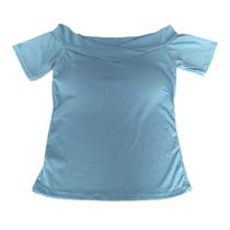 Blusa Feminina Canelada Com Bojo Transpassada Colorida