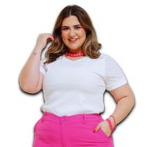 Blusa Feminina Canelada Manga Crochet Frente Crepe com Estampa Plus Size Blusa Feminina Canelada Manga Crochet Frente Crepe com Estampa Plus Size