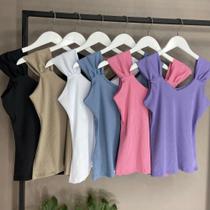 Blusa feminina Canelada regata Blusa feminina Canelada regata