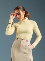 Blusa Feminina Canelado Básica Gola Alta - Conforto e Estilo para o Dia a Dia (Ref: G60227)