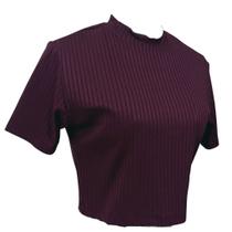 Blusa Feminina Canelado Manga Curta Blusa Feminina Canelado Manga Curta