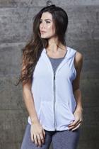 Blusa Feminina Casaco colete Moda Academia Fitness com Capuz Estilo Sempre