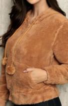 Blusa Feminina Casaco Peludinho Felpuda com zíper Blusa Feminina Casaco Peludinho Felpuda com zíper