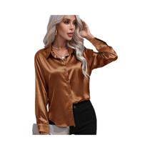 Blusa Feminina Casual de Cetim Multicolorido - Slim Fit, Elegante e Vintage